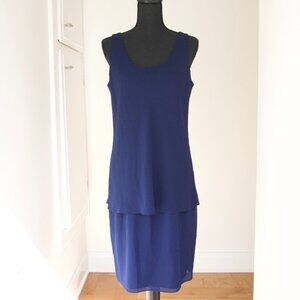 1990s Vintage Patra - Navy Blue Dress & Jacket Set